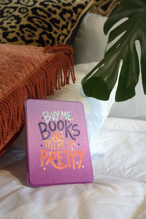 Buy Me Books- Paperwhite12/Colorsoft Kindle Case (Clear back)