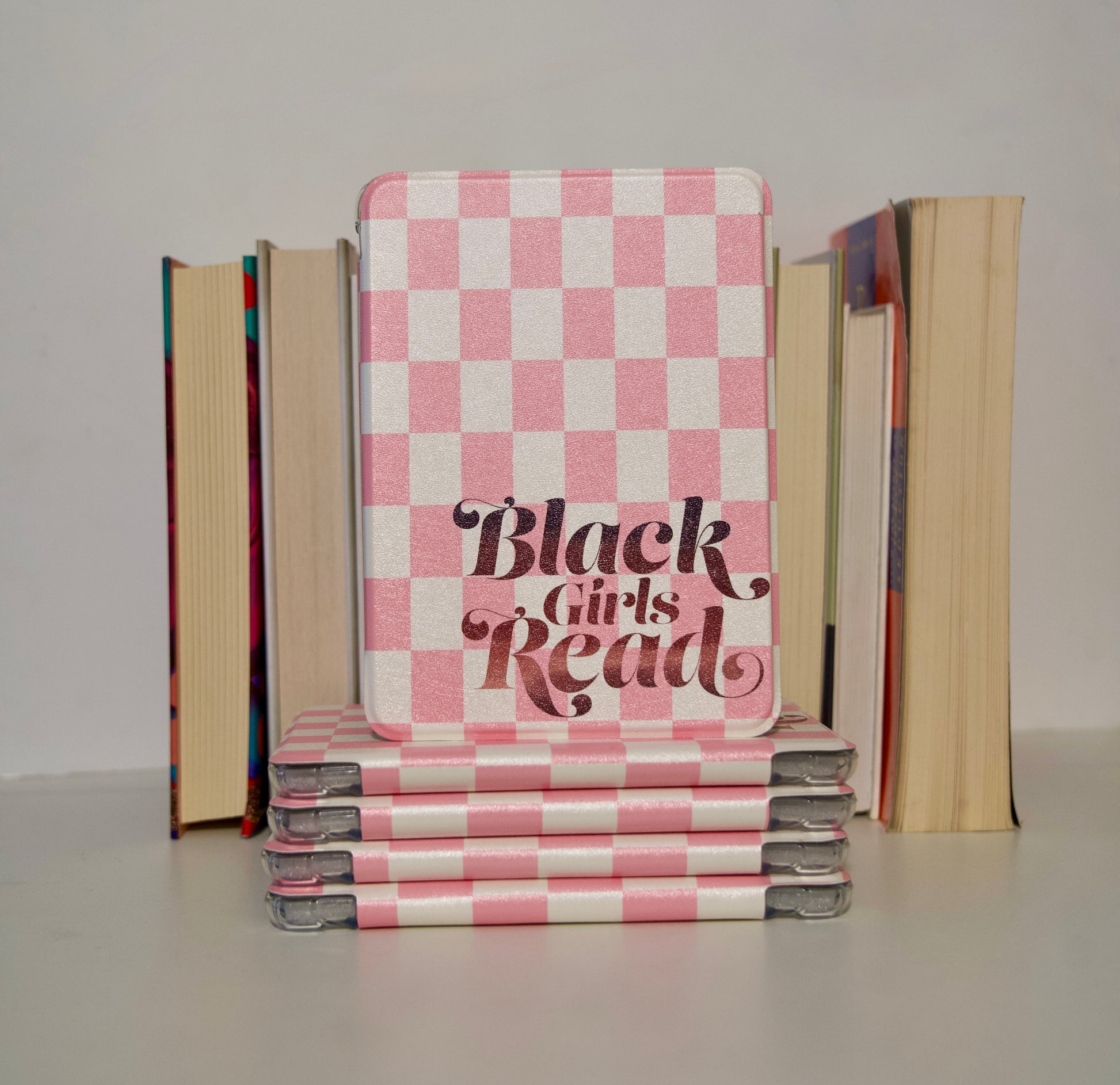 Black Girls Read Plaid- Paperwhite12/Colorsoft Kindle Case (Clear Back)
