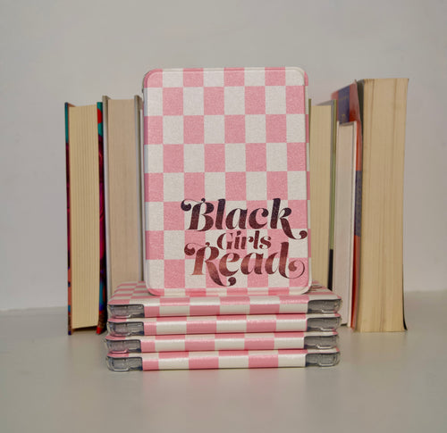 Black Girls Read Plaid- Paperwhite12/Colorsoft Kindle Case (Clear Back)