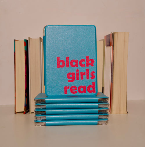 Black Girls Read Turq- Paperwhite12/Colorsoft Kindle Case (Clear Back)