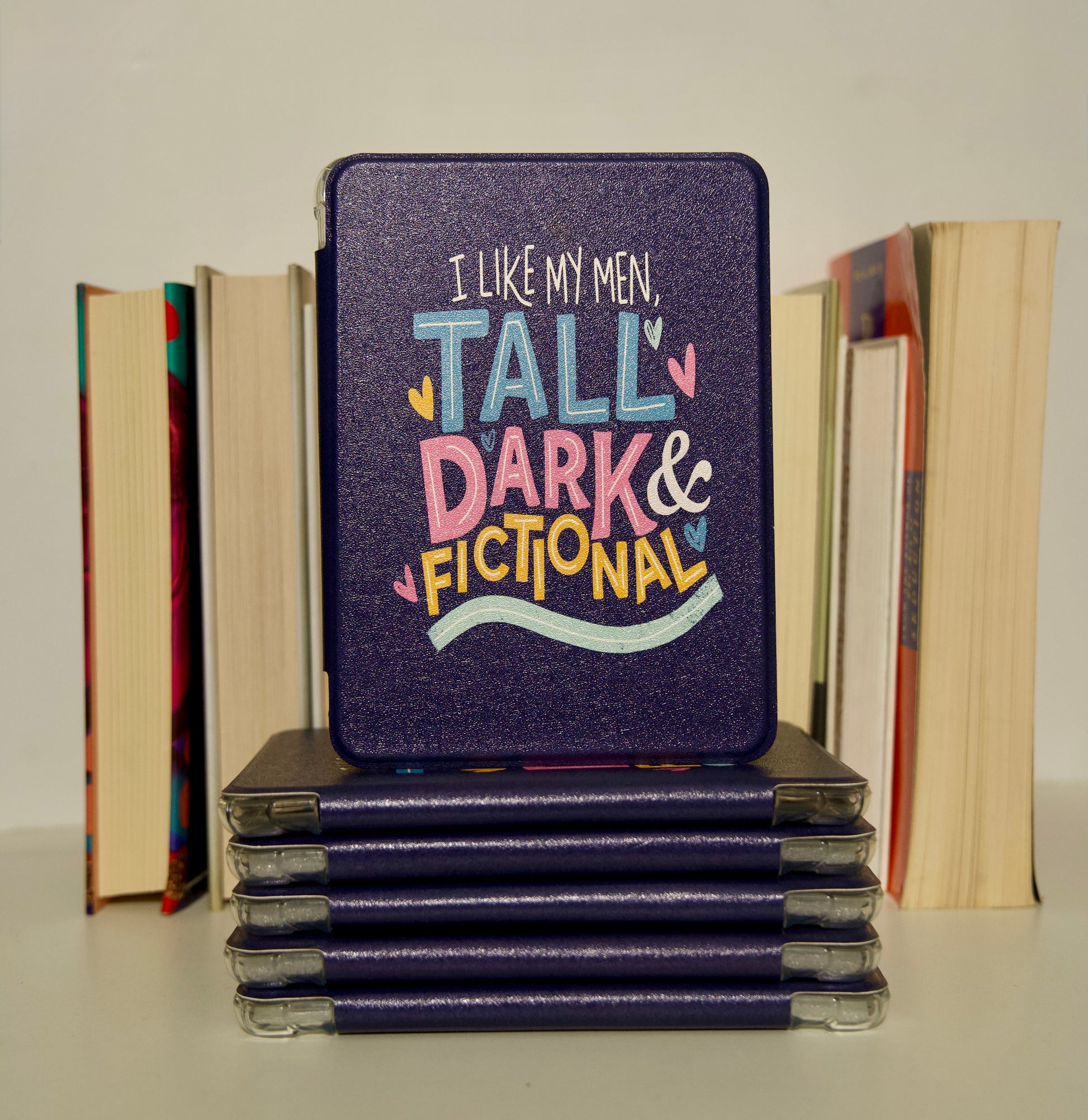 Tall, Dark & FIctionial- Paperwhite12/Colorsoft Kindle Case (Clear Back)