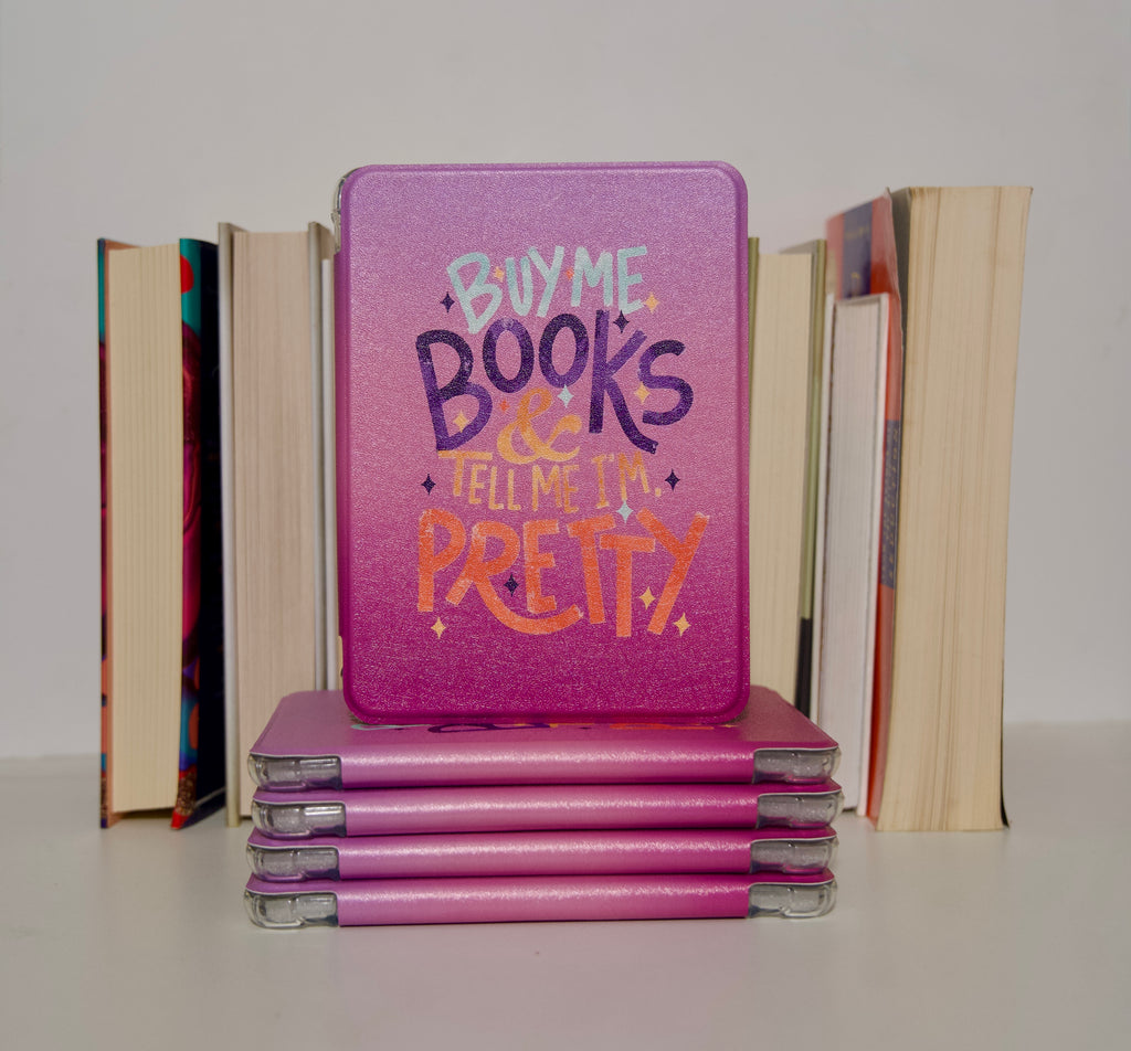 Buy Me Books- Paperwhite12/Colorsoft Kindle Case (Clear back)