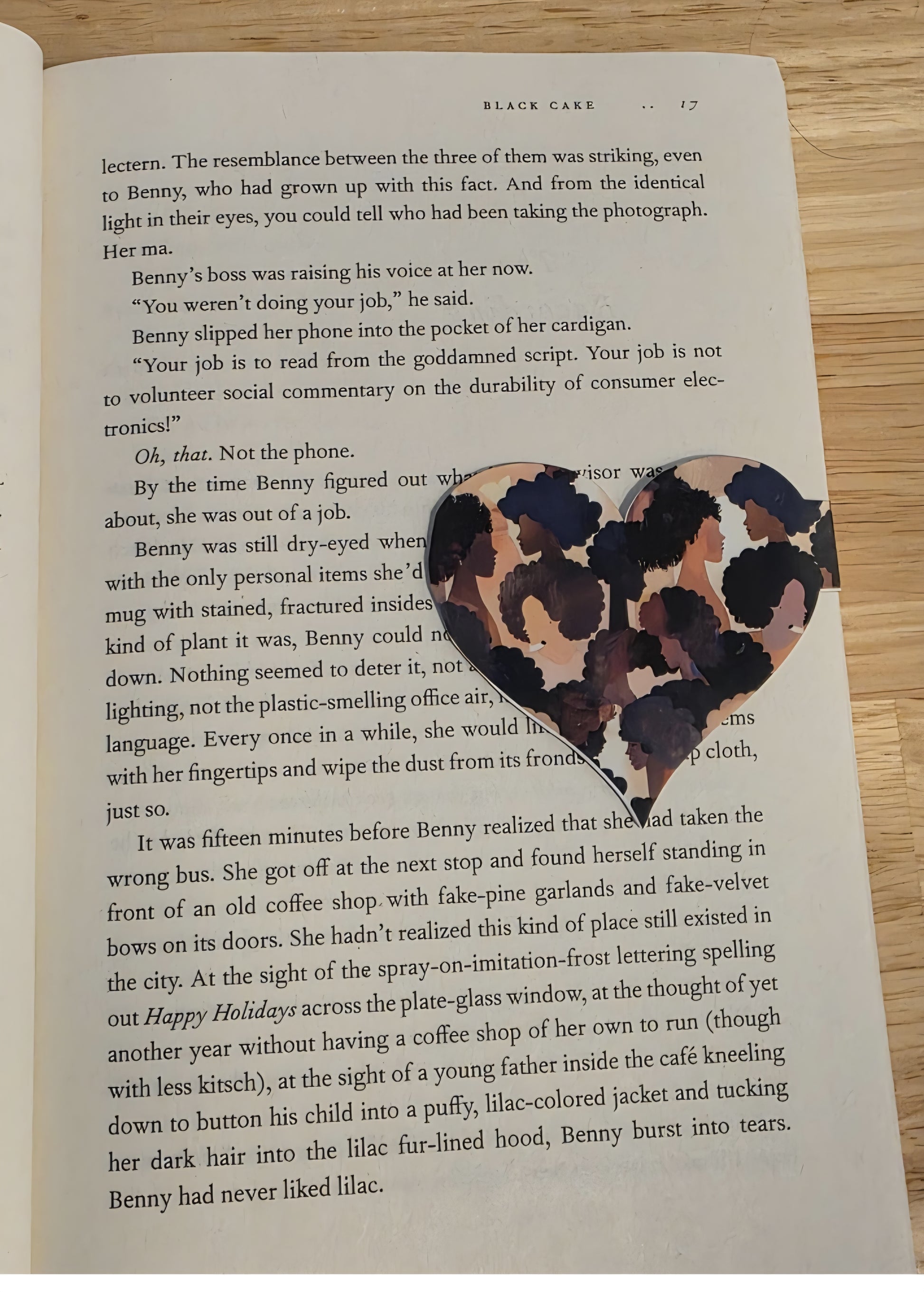 Brown Heart Magnetic Bookmark