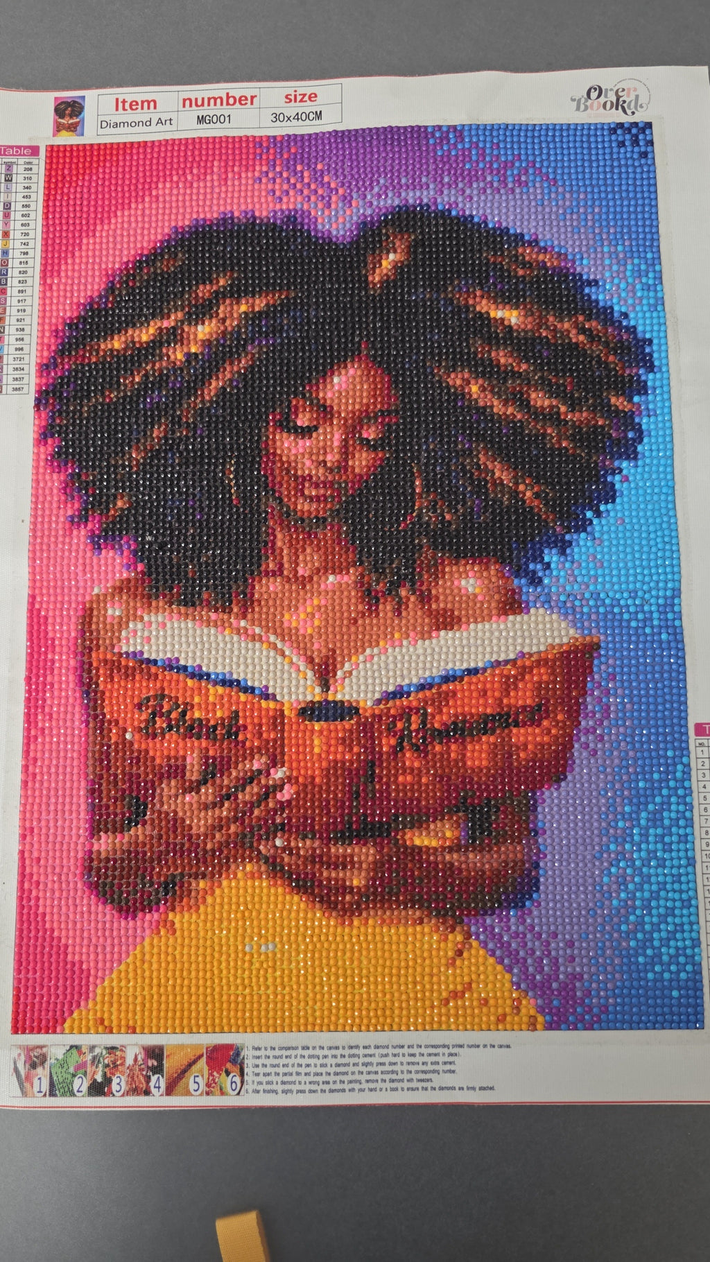 Black Romance Dreamer -30x40cm Diamond Art Painting