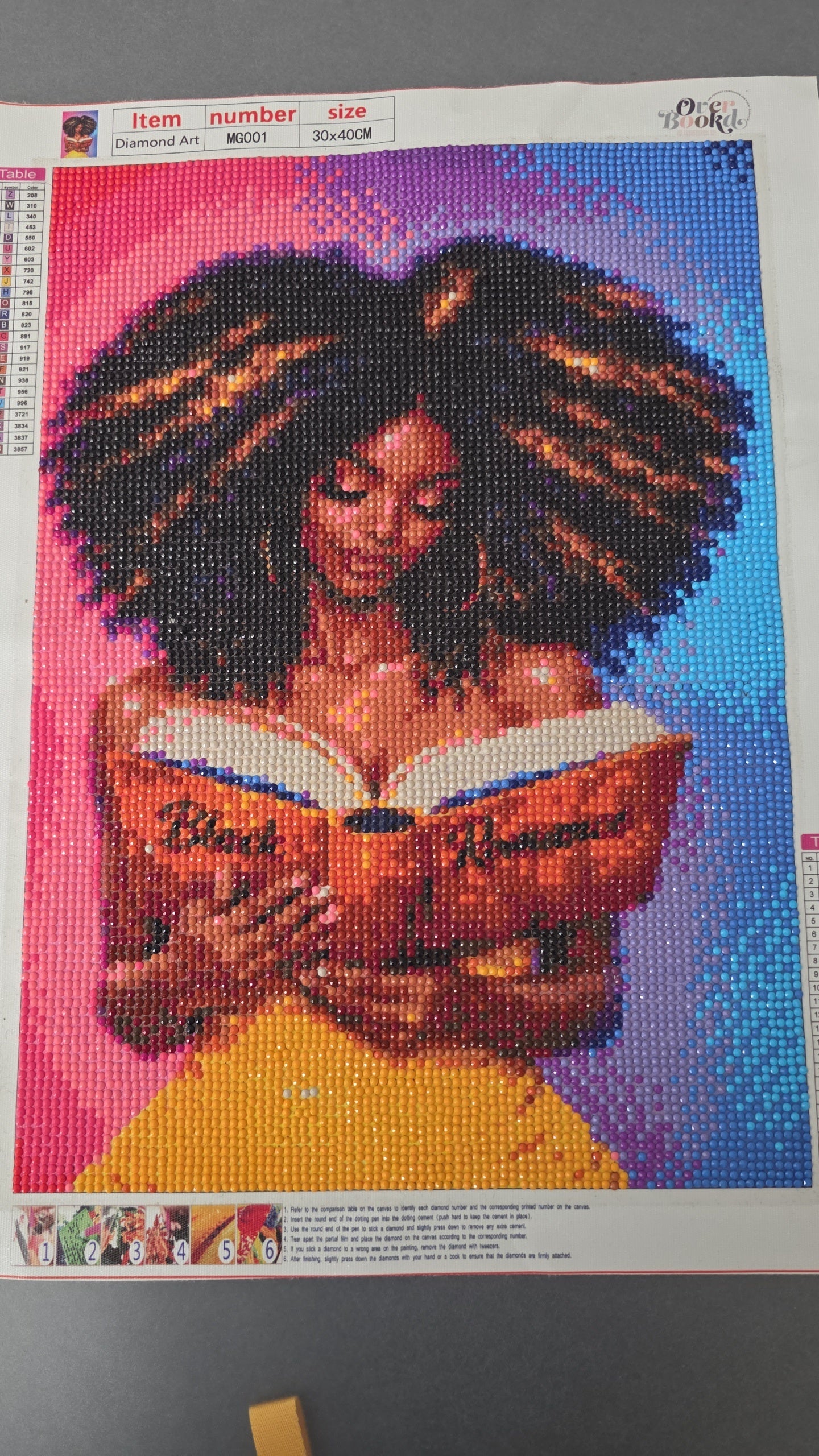 Black Romance Dreamer -30x40cm Diamond Art Painting