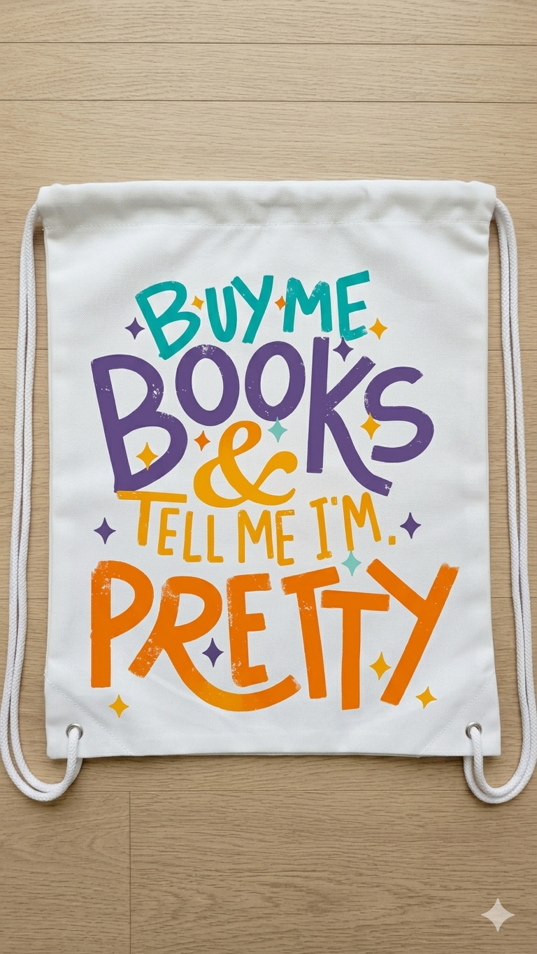 Buy Me Books -Drawstring bag